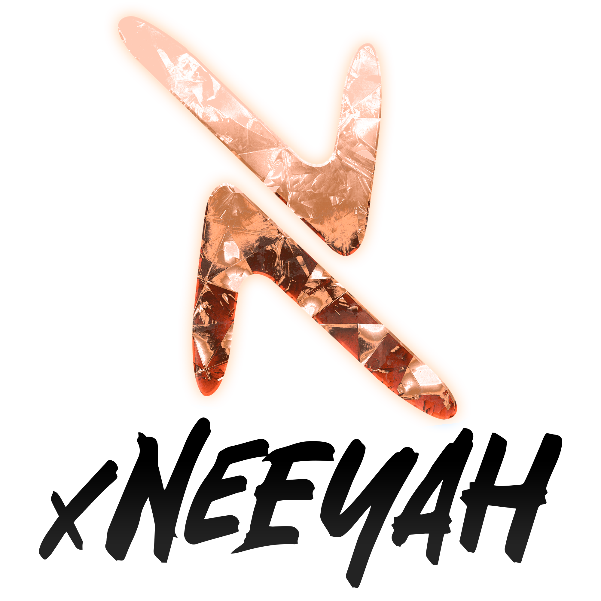 xNeeyah Logo with Black Name_Sparkly (Transparent)