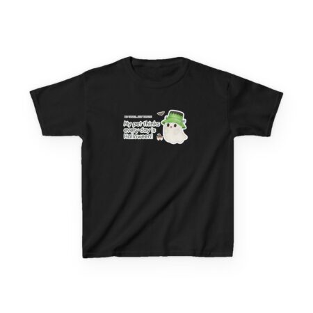 Kids Halloween Ghost Tee — "My pet thinks every day is Halloween!"